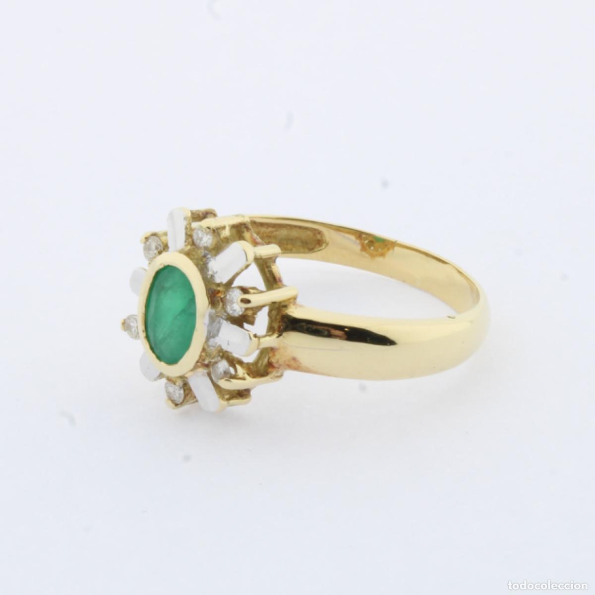 Joyeria: Anillo oro con brillantes y esmeralda - Foto 3