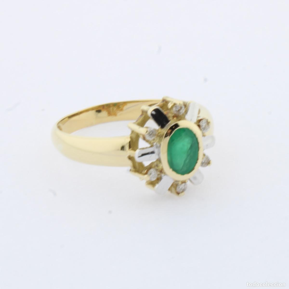 Joyeria: Anillo oro con brillantes y esmeralda - Foto 4