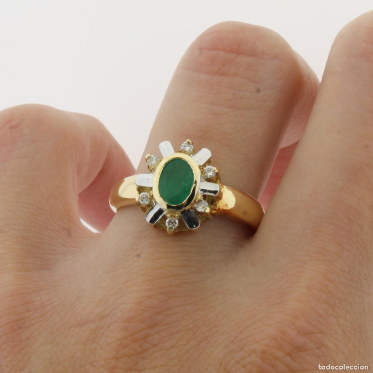 Joyeria: Anillo oro con brillantes y esmeralda - Foto 8