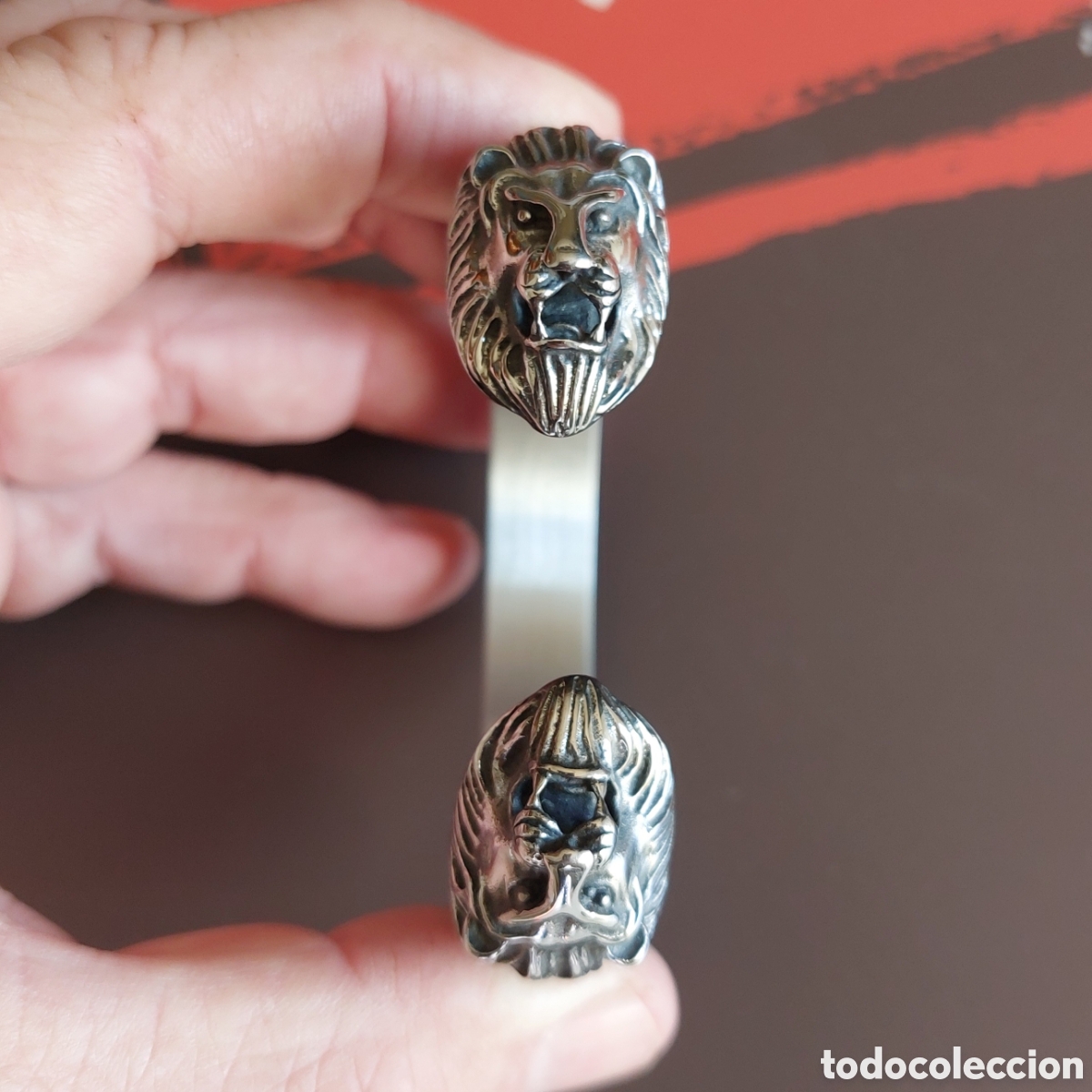 Joyeria: Pulsera de Acero y Cuero Leones - Foto 1