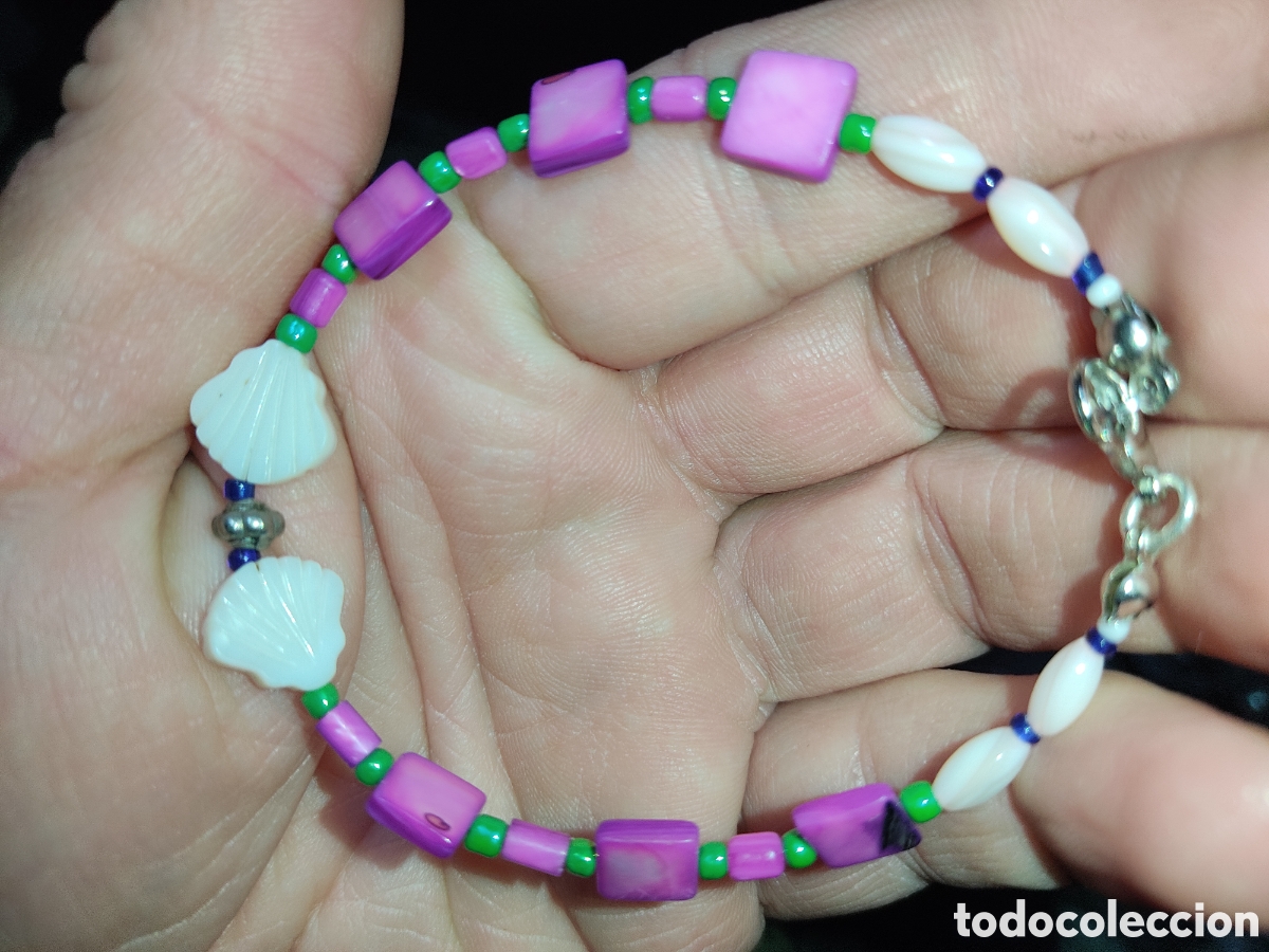 Joyeria: Pulsera de n&aacute;car con ostras talladas.Vintage - Foto 2