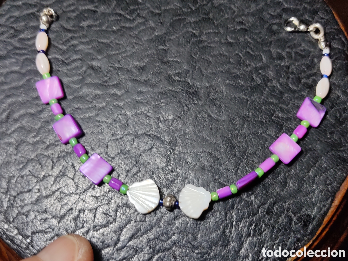 Joyeria: Pulsera de n&aacute;car con ostras talladas.Vintage - Foto 3