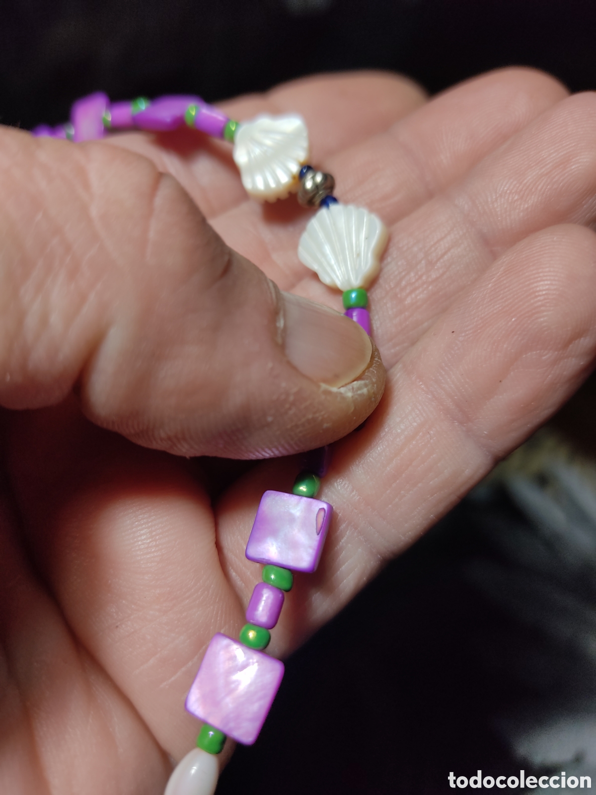 Joyeria: Pulsera de n&aacute;car con ostras talladas.Vintage - Foto 6