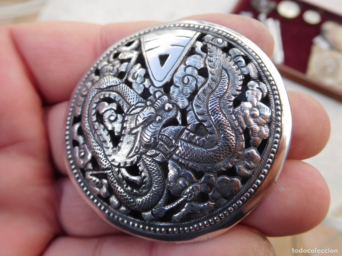Joyeria: Broche antiguo de plata drag&oacute;n - Foto 3