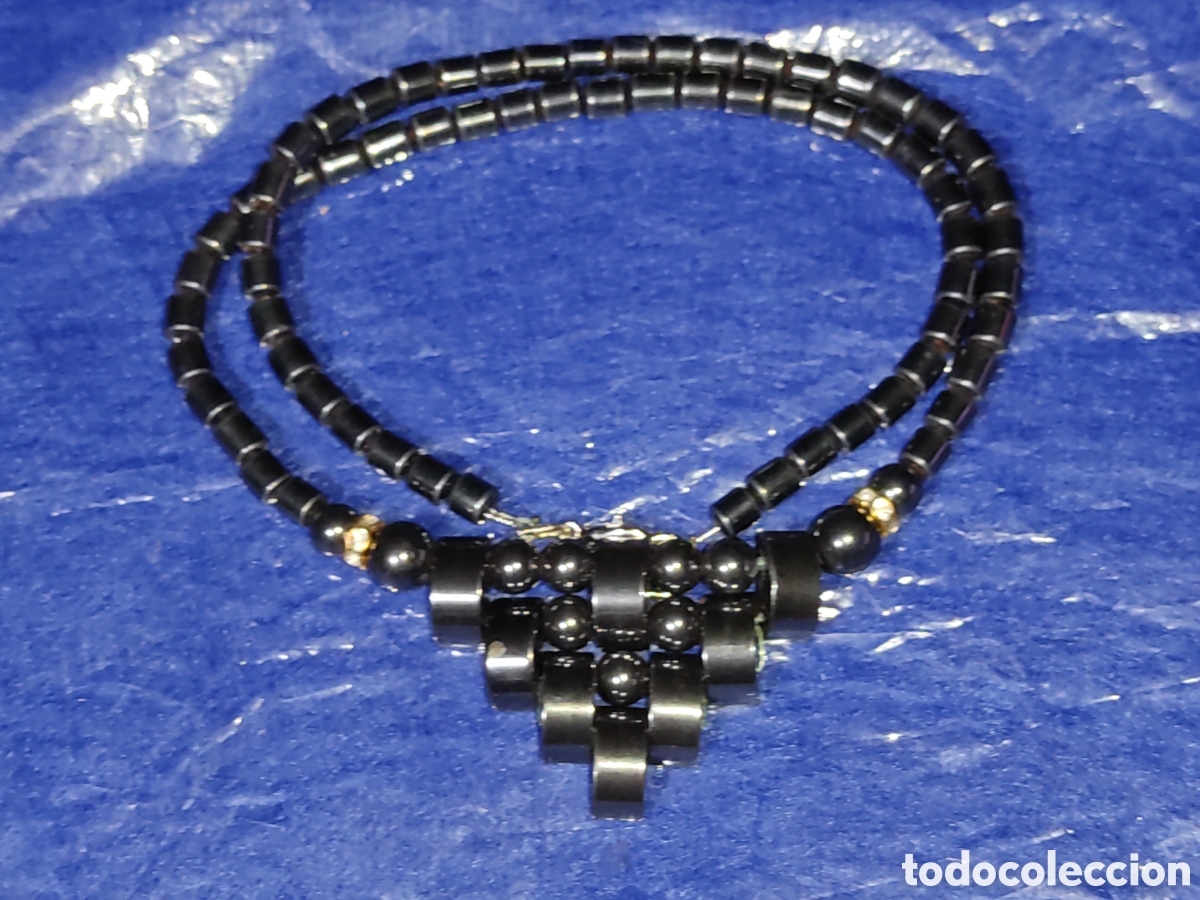 Joyeria: Collar & gargantilla de Hematita negra en forma triangular. - Foto 2