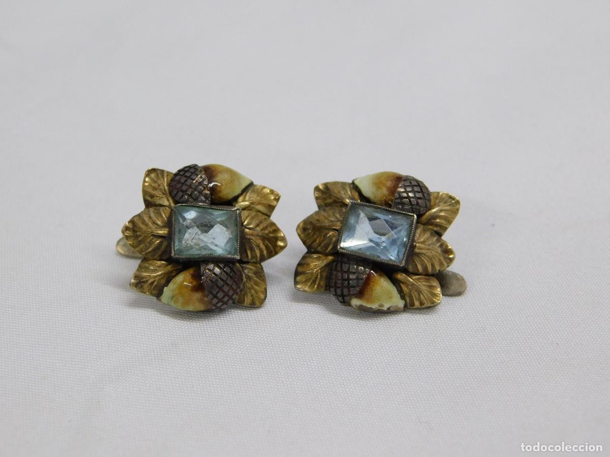 Joyeria: CONJUNTO DE BROCHE, PENDIENTES Y ANILLO DE PLATA - Foto 7