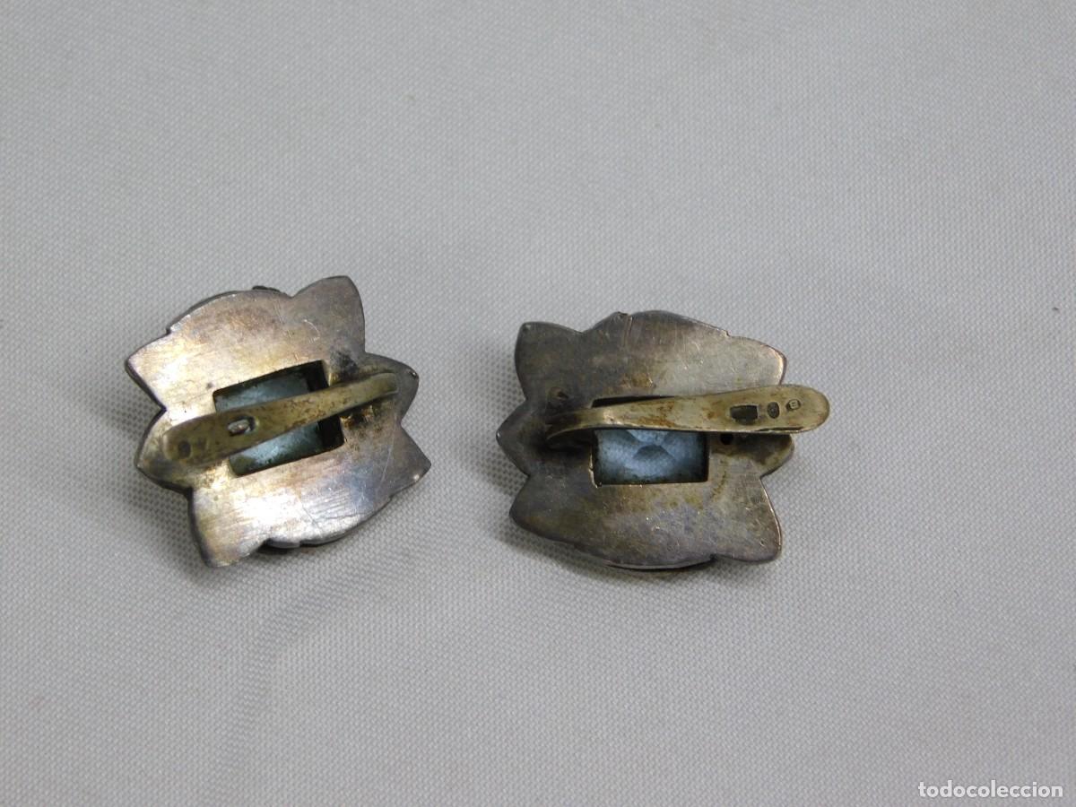 Joyeria: CONJUNTO DE BROCHE, PENDIENTES Y ANILLO DE PLATA - Foto 9