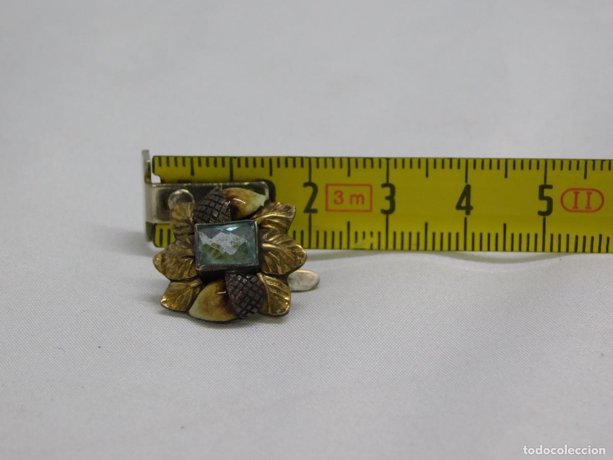 Joyeria: CONJUNTO DE BROCHE, PENDIENTES Y ANILLO DE PLATA - Foto 10