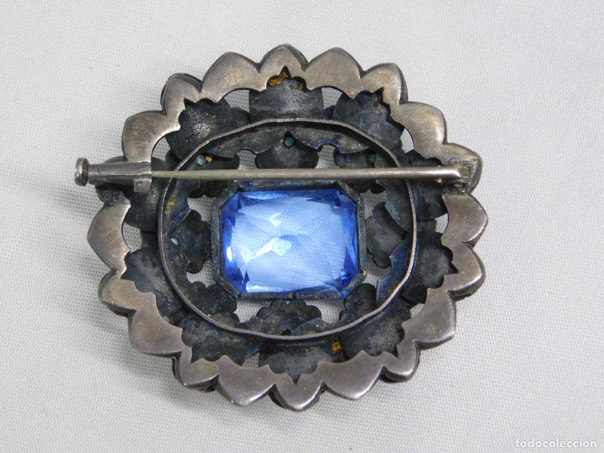 Joyeria: ANTIGUO BROCHE DE PLATA Y ESMALTES - Foto 7