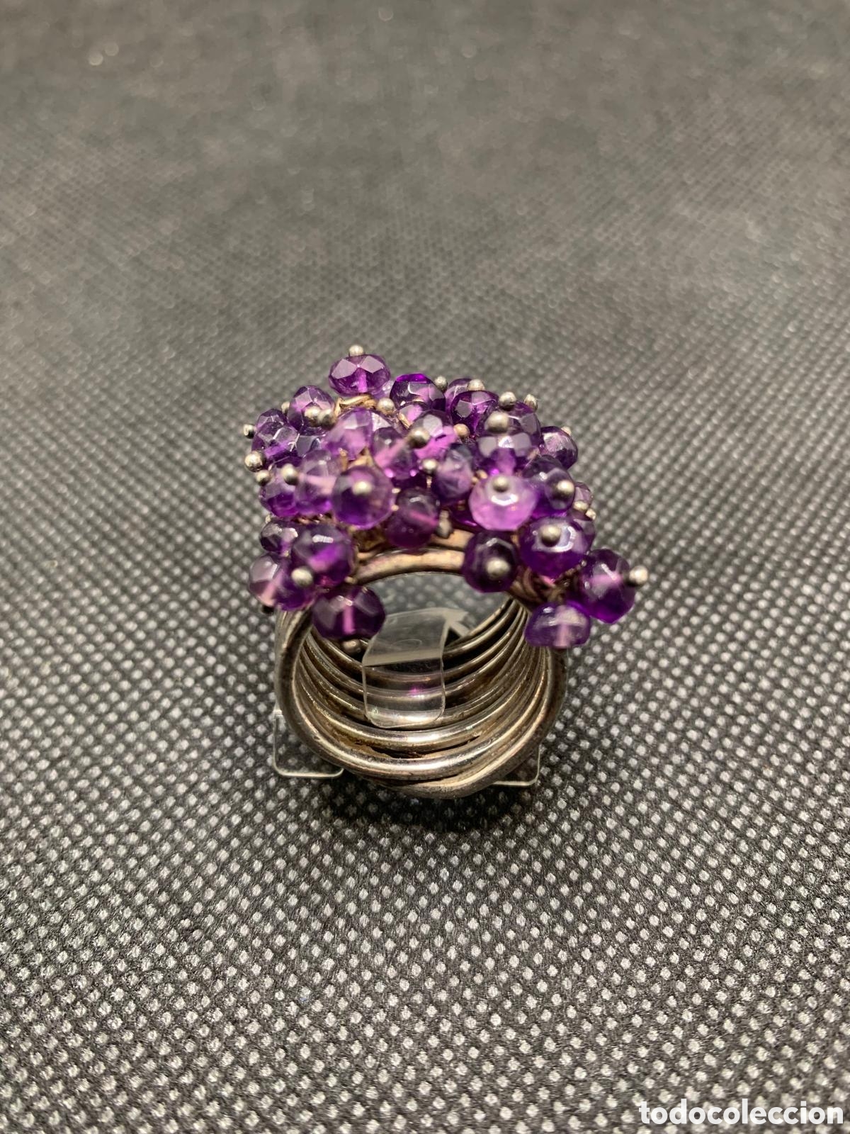 Joyeria: Gran Anillo de Plata con Amatistas - Foto 2