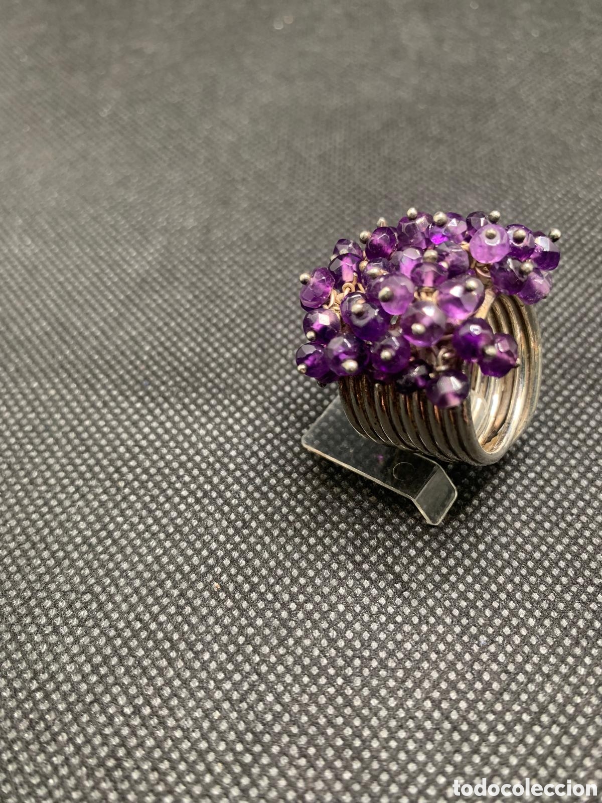 Joyeria: Gran Anillo de Plata con Amatistas - Foto 3