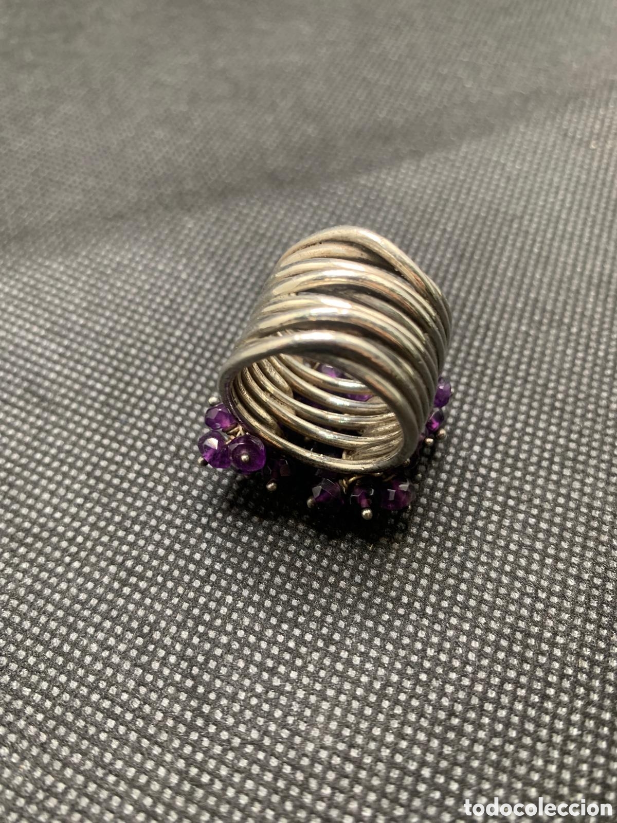 Joyeria: Gran Anillo de Plata con Amatistas - Foto 5