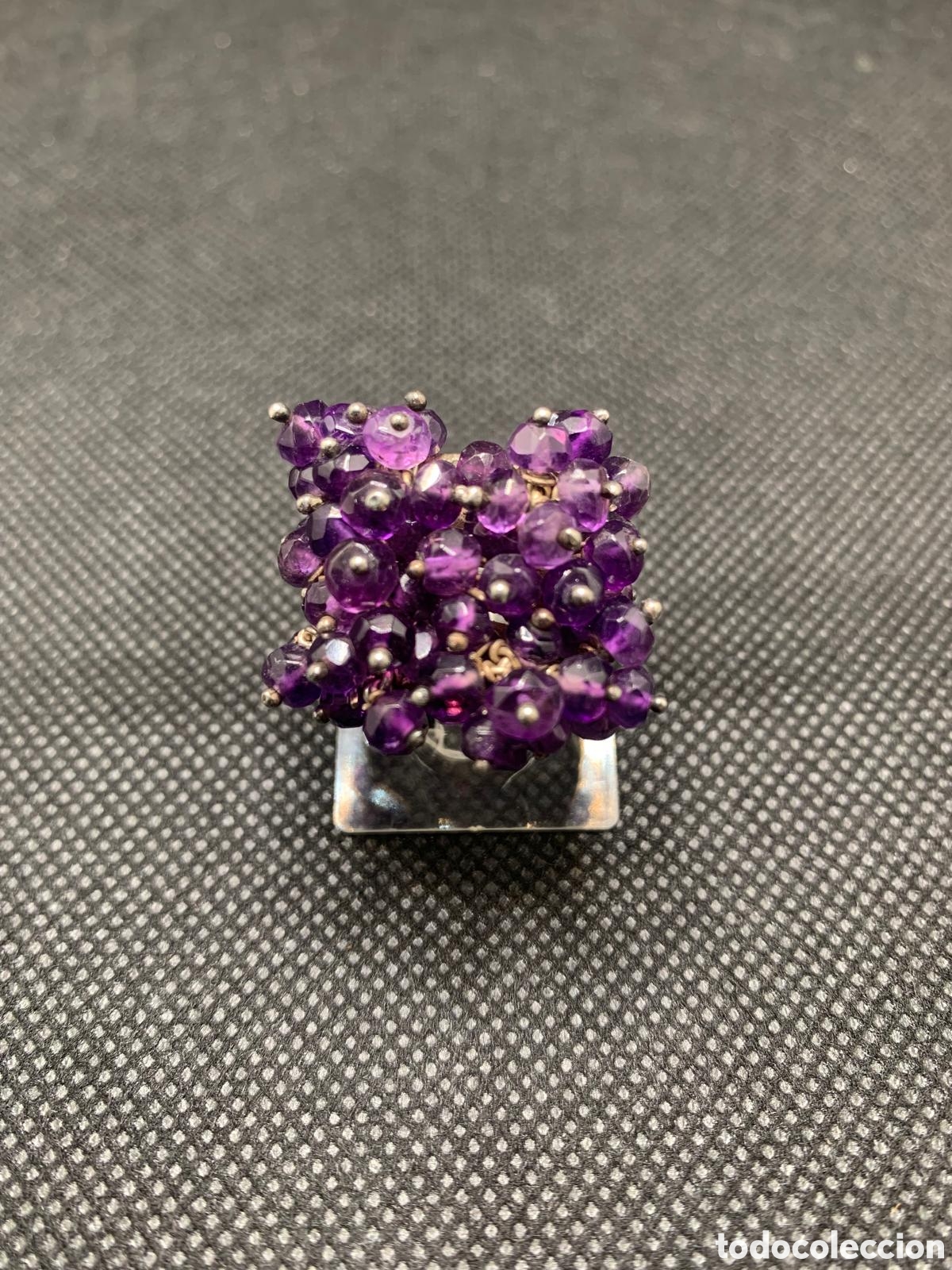 Joyeria: Gran Anillo de Plata con Amatistas - Foto 1