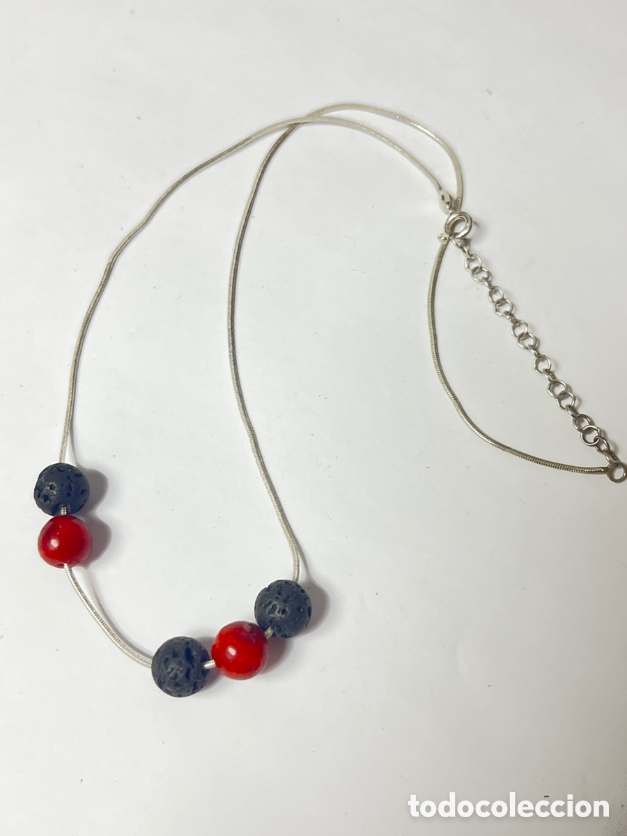 Joyeria: Collar de plata y piedras volcanicas /CC354 - Foto 1