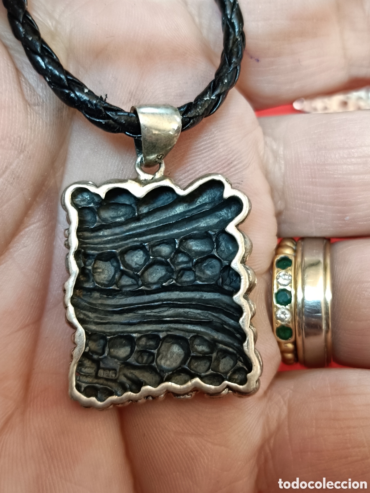 Joyeria: ANTIGUO COLGANTE ELABORADO EN PLATA - Foto 5