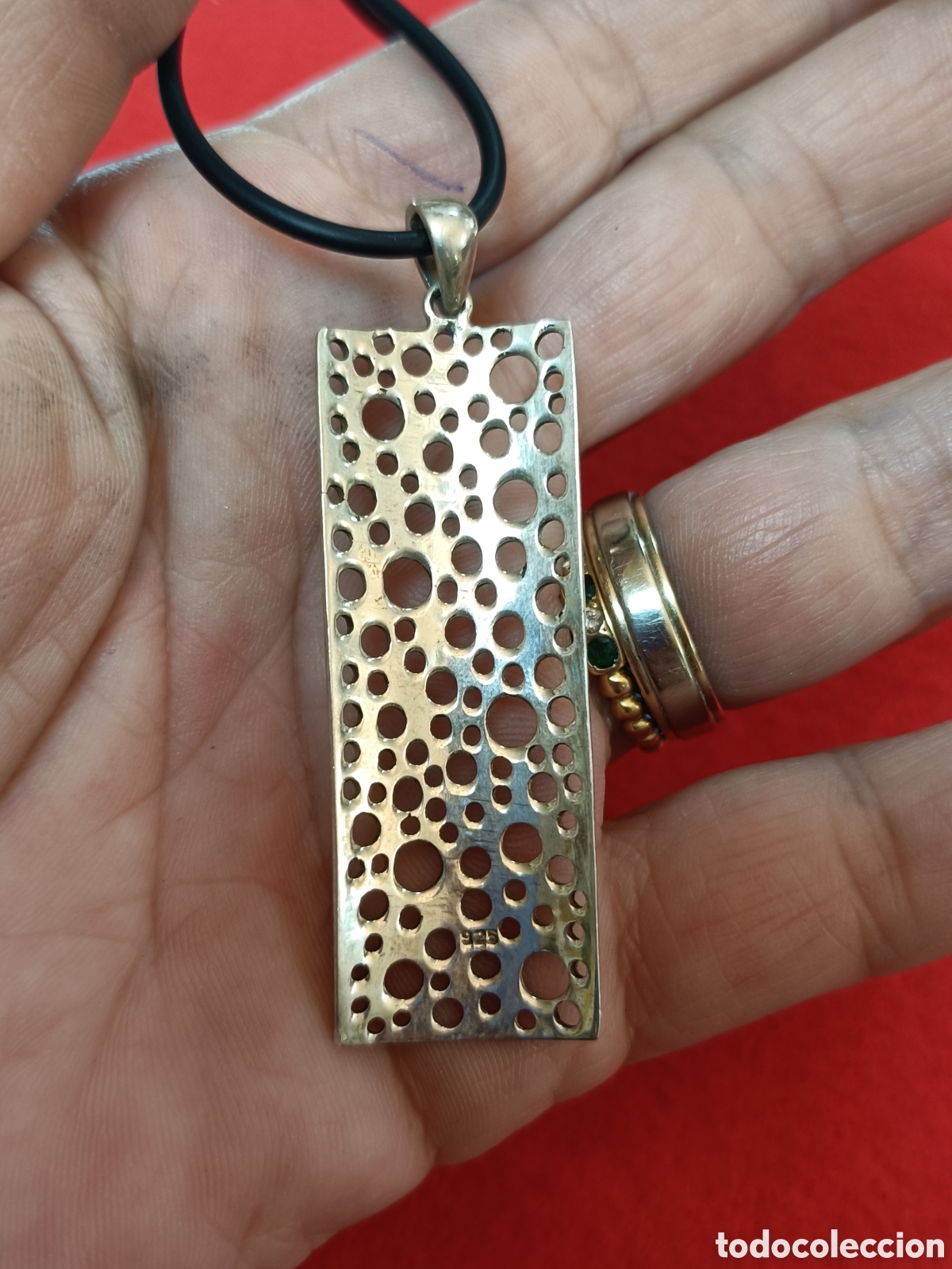 Joyeria: ANTIGUO COLGANTE ELABORADO EN PLATA - Foto 4