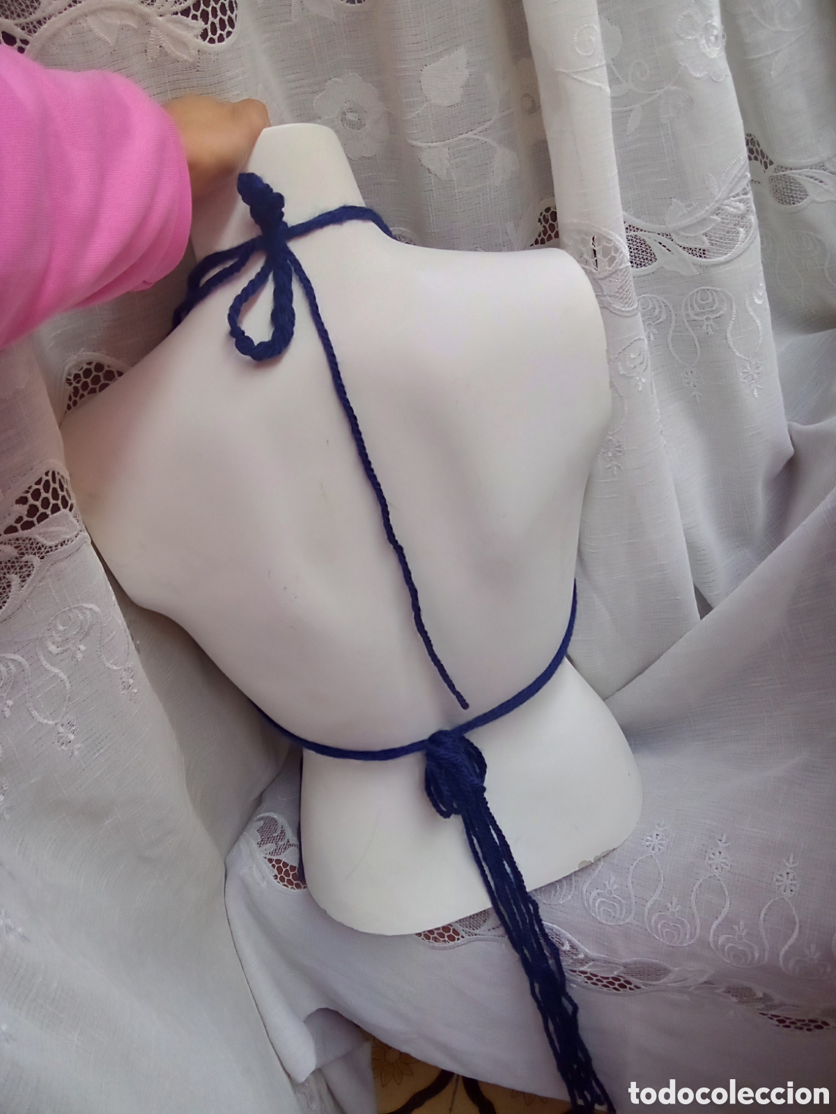 Joyeria: Collar lana nuevo ajustable t&eacute;cnica macrame - Foto 4