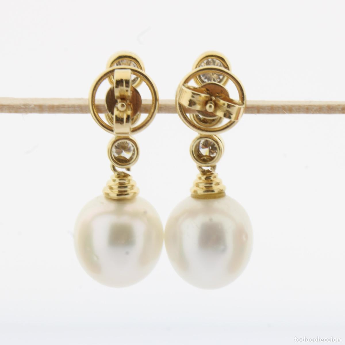 Joyeria: Pendientes oro con brillantes y perlas - Foto 5