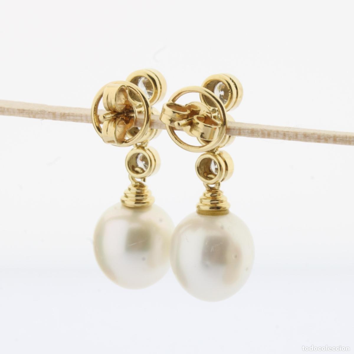 Joyeria: Pendientes oro con brillantes y perlas - Foto 6