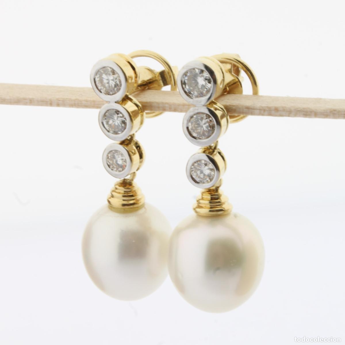 Joyeria: Pendientes oro con brillantes y perlas - Foto 7