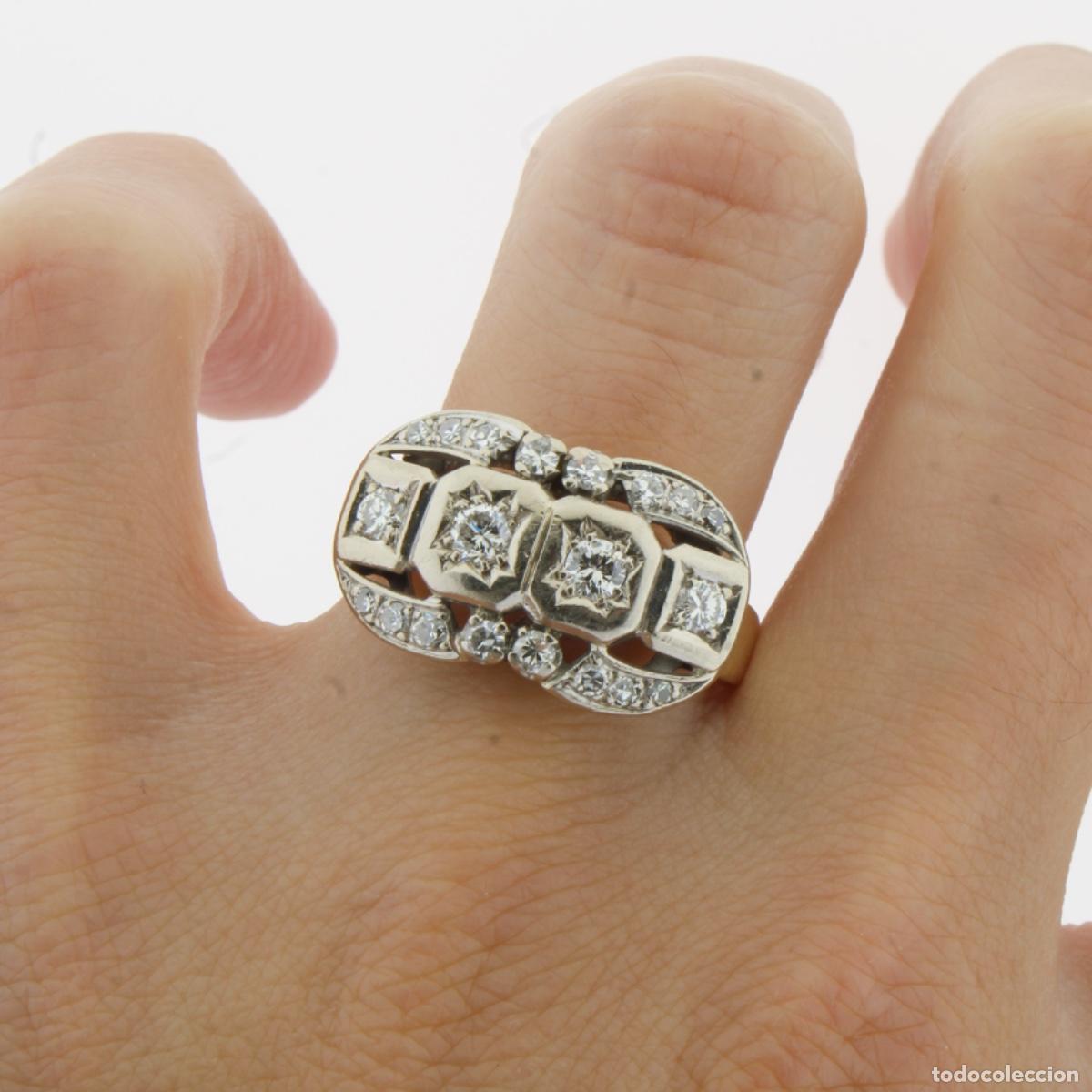 Joyeria: Anillo vintage con diamantes - Foto 2