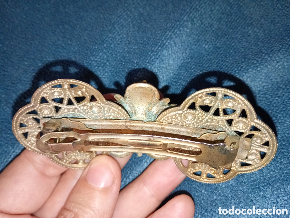 Joyeria: Broche de pelo de filigrana Vintage - Foto 2