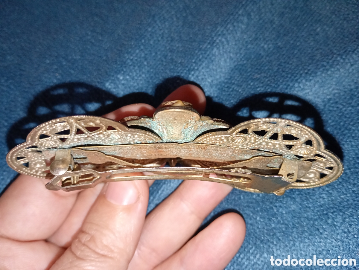 Joyeria: Broche de pelo de filigrana Vintage - Foto 3