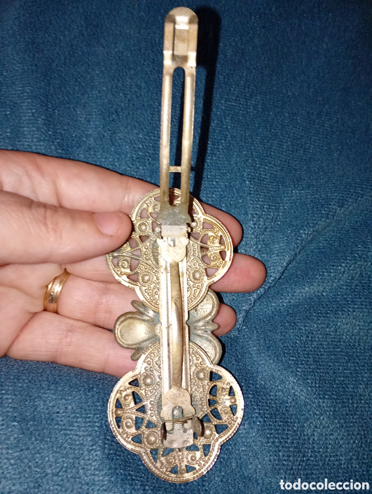 Joyeria: Broche de pelo de filigrana Vintage - Foto 4