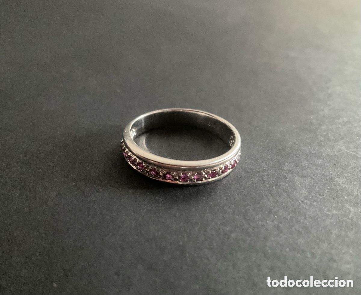 Joyeria: Anillo de oro blanco con 12 rub&iacute;es - Foto 3