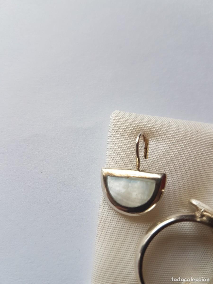 Joyeria: Conjunto de pendientes y anillo de plata de Ley 925 mm. - Foto 2