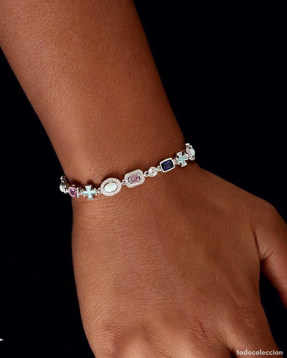 Joyeria: PULSERA - PULSERA DE GEMAS Y CRUCES AZULES - Foto 2