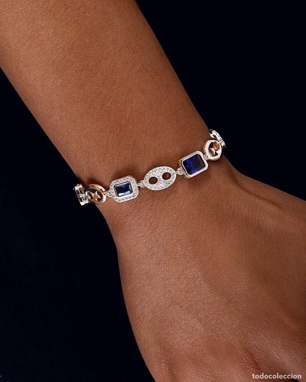 Joyeria: PULSERA - PULSERA DE ESLABONES DE CAF&Eacute; AZUL - Foto 2