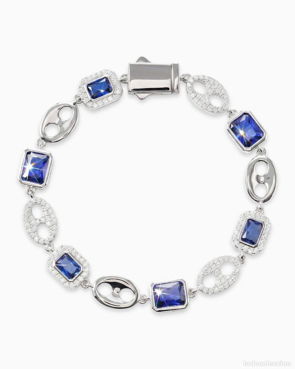 Joyeria: PULSERA - PULSERA DE ESLABONES DE CAF&Eacute; AZUL - Foto 1