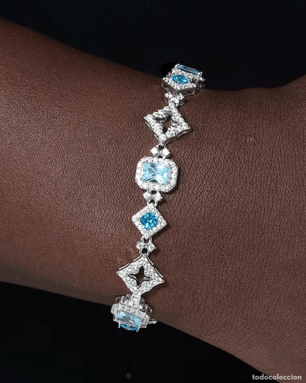 Joyeria: PULSERA - PULSERA DE DIAMANTES ESCARCHA AZUL - Foto 2
