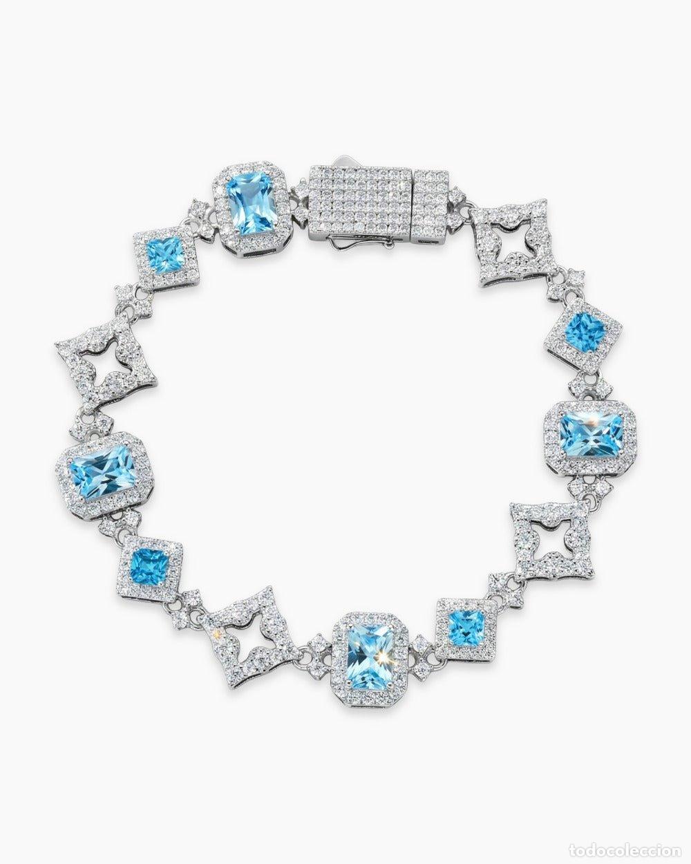 Joyeria: PULSERA - PULSERA DE DIAMANTES ESCARCHA AZUL - Foto 1