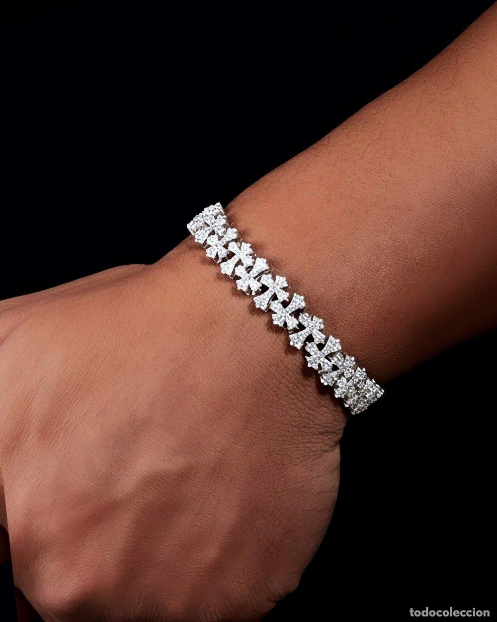 Joyeria: PULSERA - PULSERA DE DOBLES CRUCES CON DIAMANTES - Foto 2