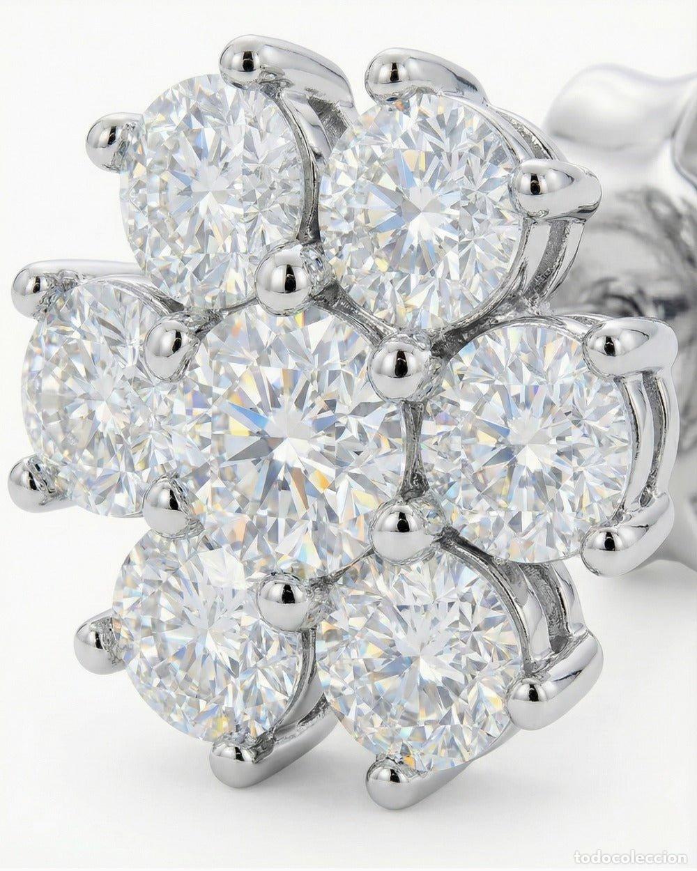 Joyeria: PENDIENTES - DIAMANTES Tachuelas de flores - Foto 2