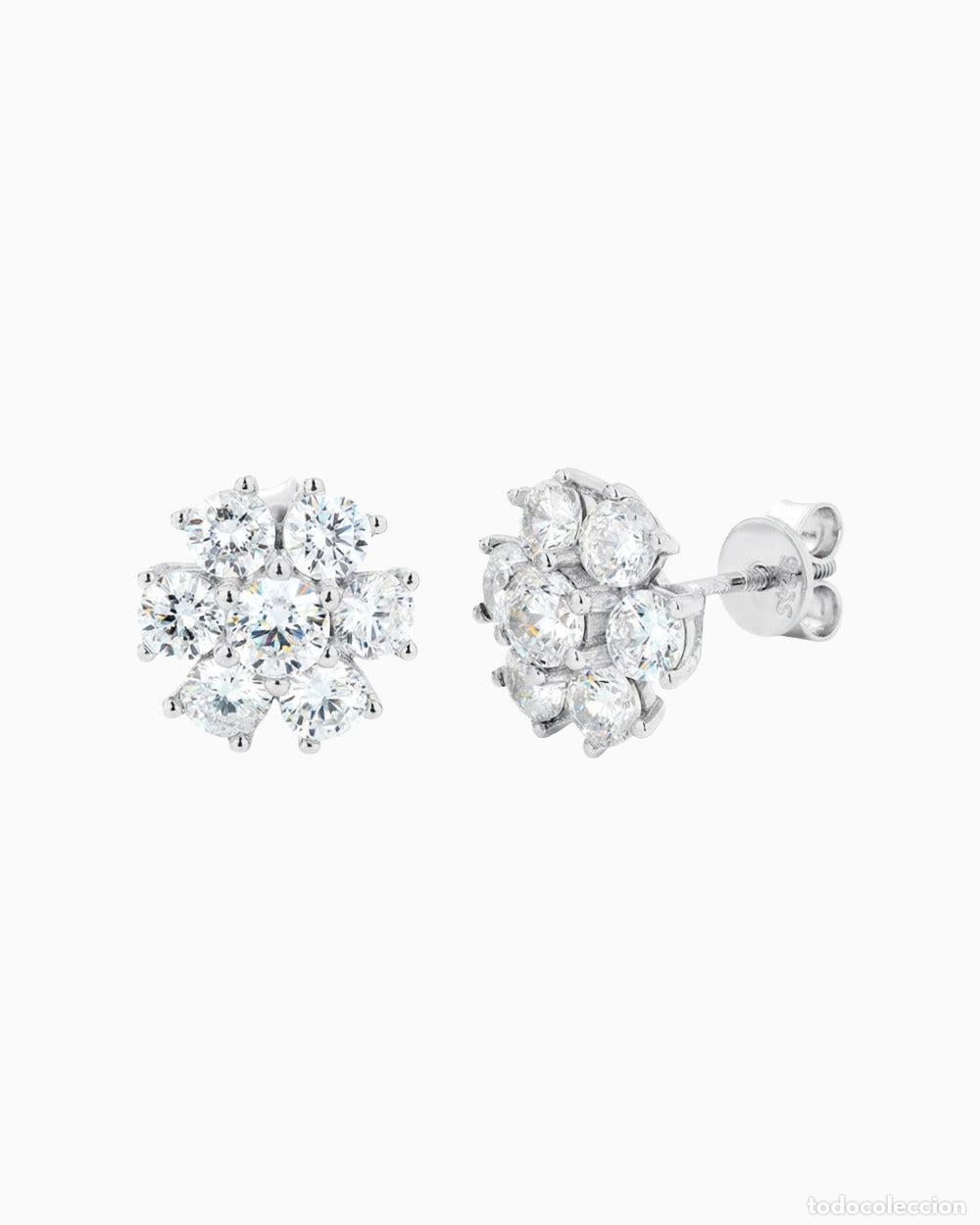 Joyeria: PENDIENTES - DIAMANTES Tachuelas de flores - Foto 1