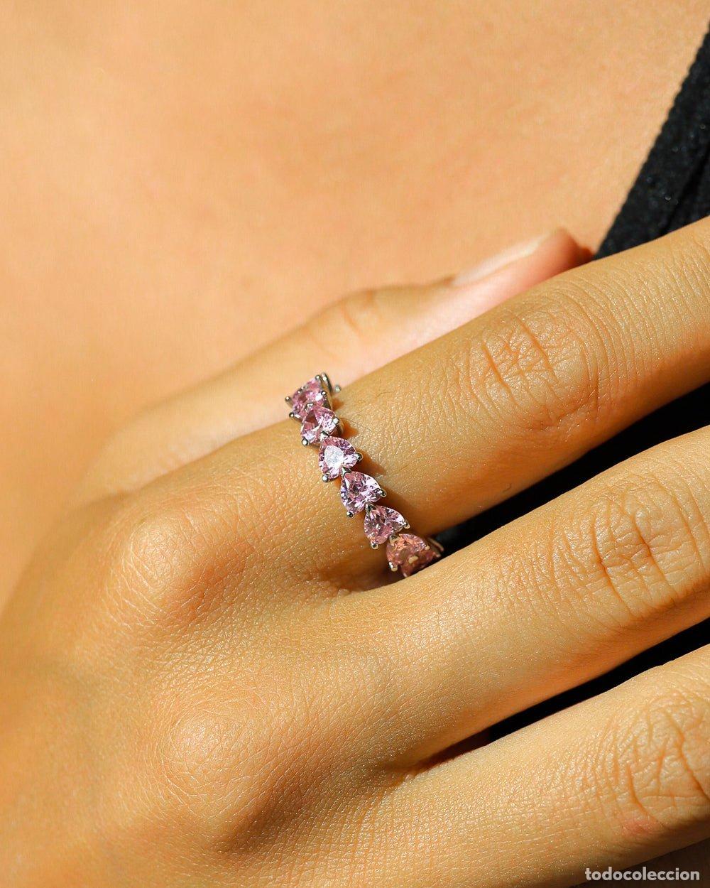 Joyeria: ANILLO - BANDA CON CORAZ&Oacute;N ROSA - Foto 2