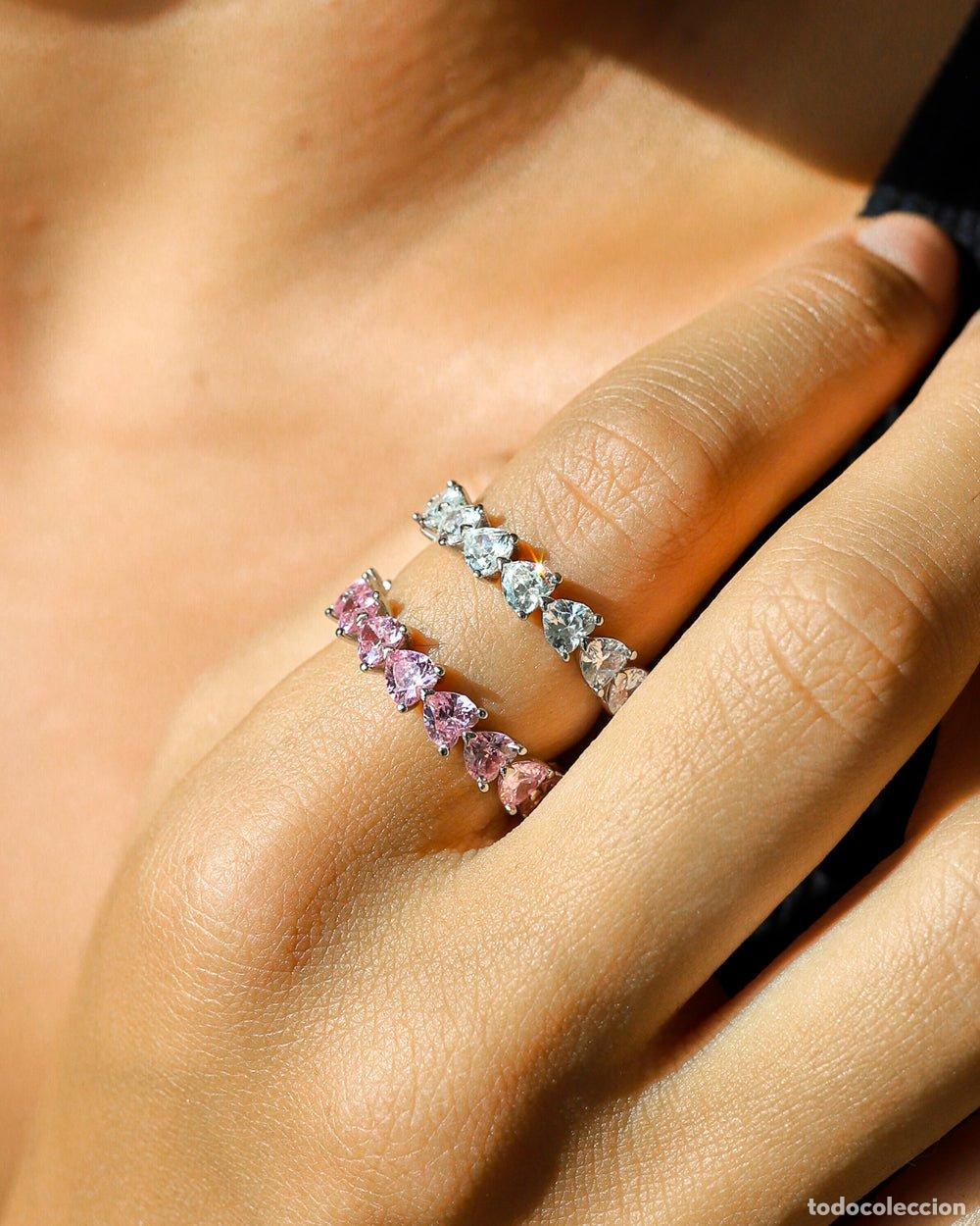 Joyeria: ANILLO - BANDA CON CORAZ&Oacute;N ROSA - Foto 3