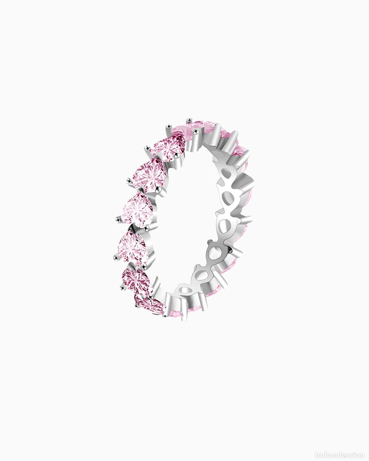 Joyeria: ANILLO - BANDA CON CORAZ&Oacute;N ROSA - Foto 1