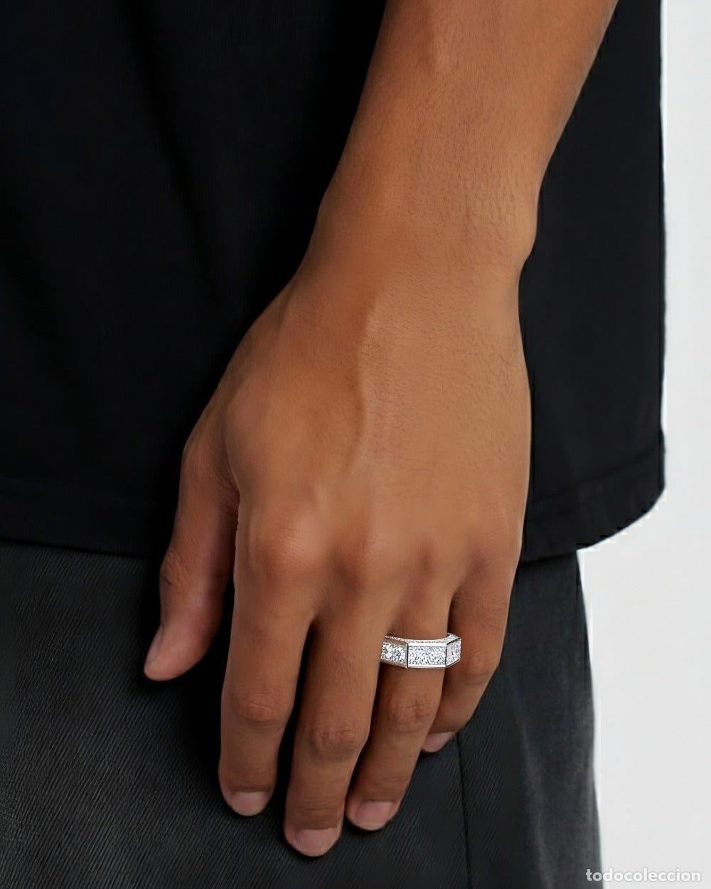 Joyeria: ANILLO - ANILLO HEXAGONAL CON DIAMANTES HELADOS - Foto 2
