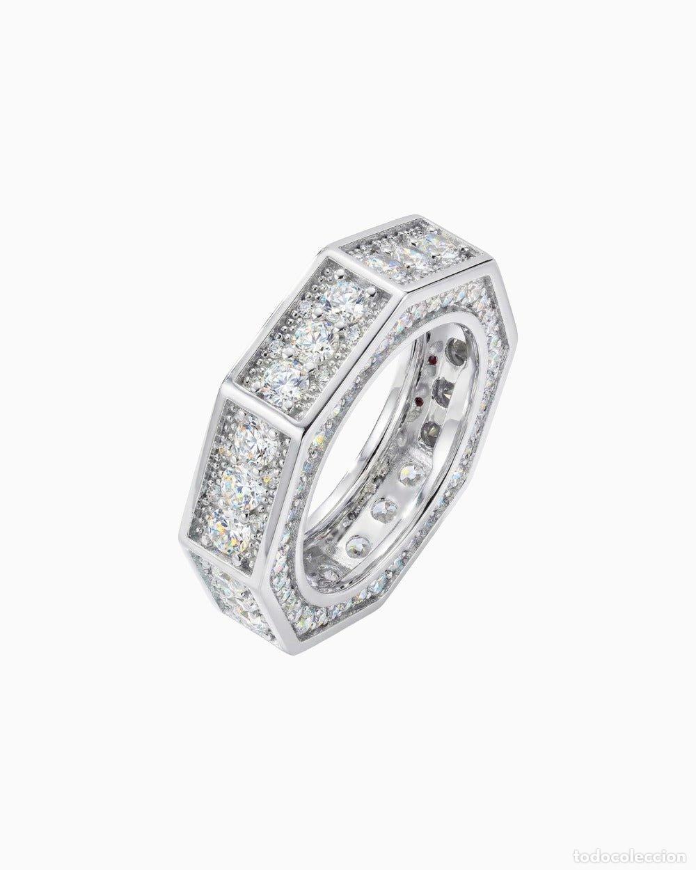 Joyeria: ANILLO - ANILLO HEXAGONAL CON DIAMANTES HELADOS - Foto 1
