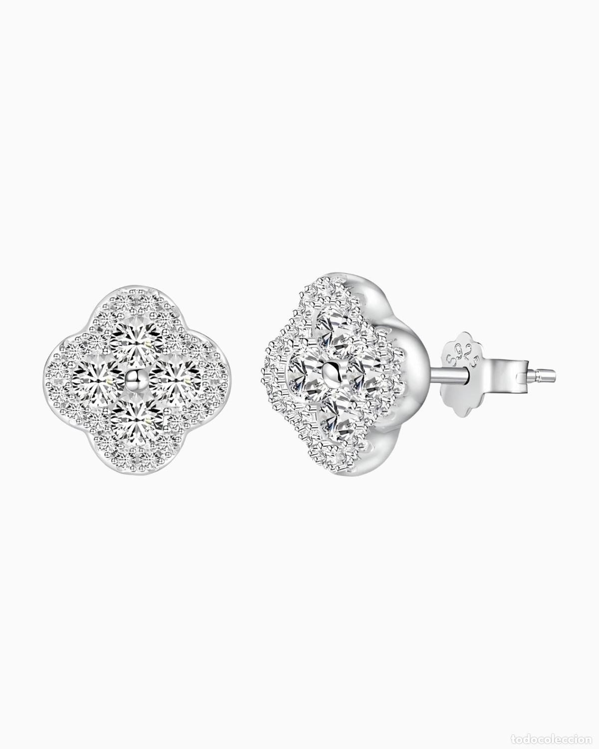 Joyeria: PENDIENTES - Tachuelas de Tr&eacute;bol Helado - Foto 1