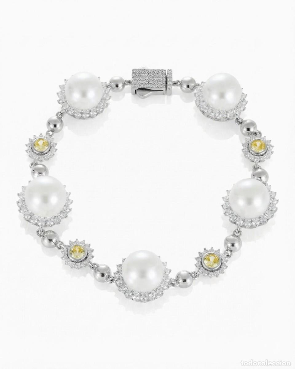Joyeria: PULSERA - PULSERA DE DIAMANTES, PERLAS Y SOL - Foto 1