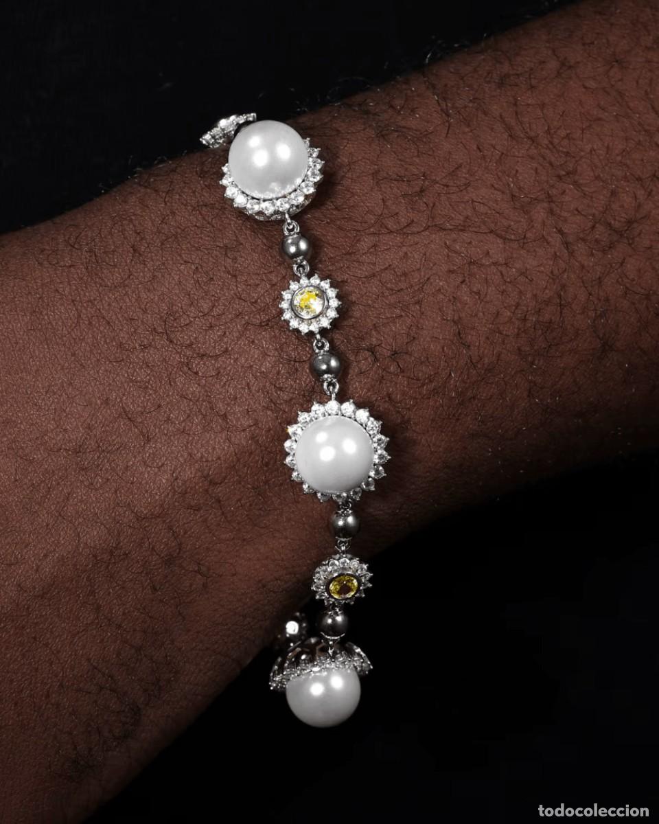 Joyeria: PULSERA - PULSERA DE DIAMANTES, PERLAS Y SOL - Foto 2