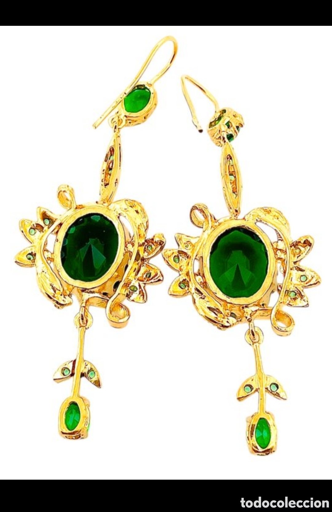 Joyeria: Pendientes Oro 9k y Esmeraldas - Foto 5