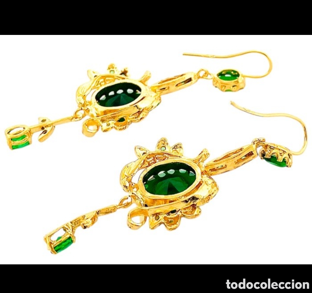 Joyeria: Pendientes Oro 9k y Esmeraldas - Foto 6