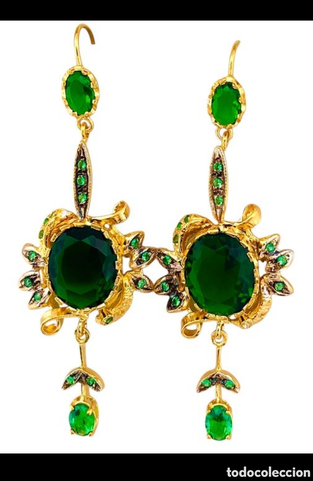 Joyeria: Pendientes Oro 9k y Esmeraldas - Foto 7