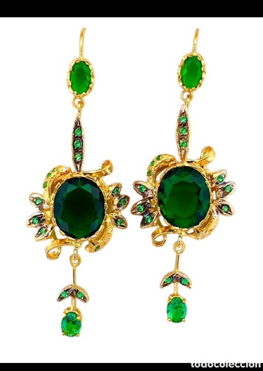 Joyeria: Pendientes Oro 9k y Esmeraldas - Foto 8